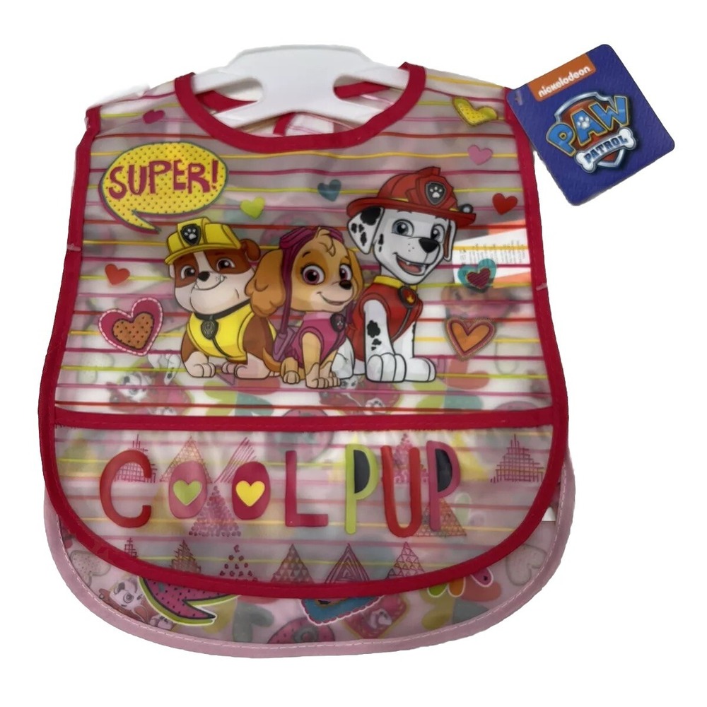 Bibs Paw Patrol Toddler Baby Bibs Marshall Nickelodeon Water Resistant 2-Pack
